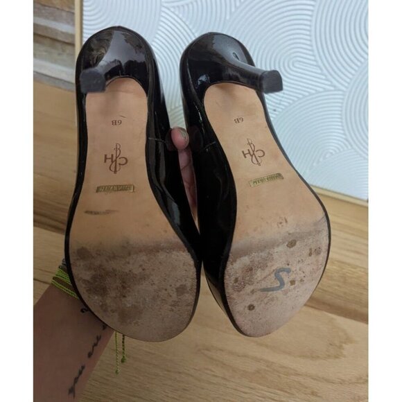 Cole Haan Nike Air Patent Leather Stiletto Heels Womens 6 Black - Picture 6 of 6